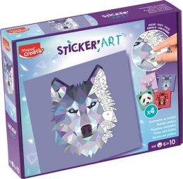 Kreatív matricás készlet, MAPED CREATIV "Sticker` Art", állatok
