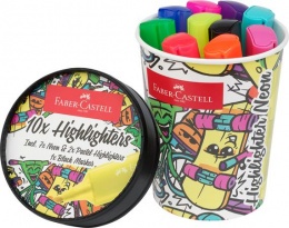 Szövegkiemelő, 1-5 mm, FABER-CASTELL "Textliner 46", 10 különböző szín